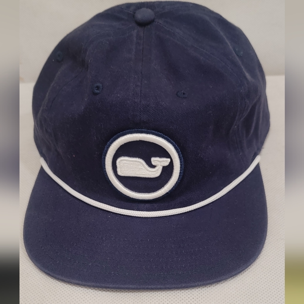 VINEYARD VINES NAVY WHALE DOT TRUCKERS HAT CAP -ONE SIZE